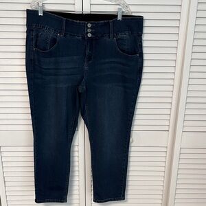 Laurie Felt Petite Medium Wash Silky Denim Curve Ankle Skinny Jean XLP